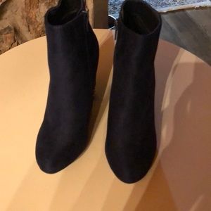 Size 7 navy blue booties from MACY’S